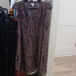 Time and Tru Navy and Pink Floral Dress